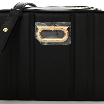 Salvatore Ferragamo Calfskin Quilted Medium Gancini Camera Case Black 8 of 10