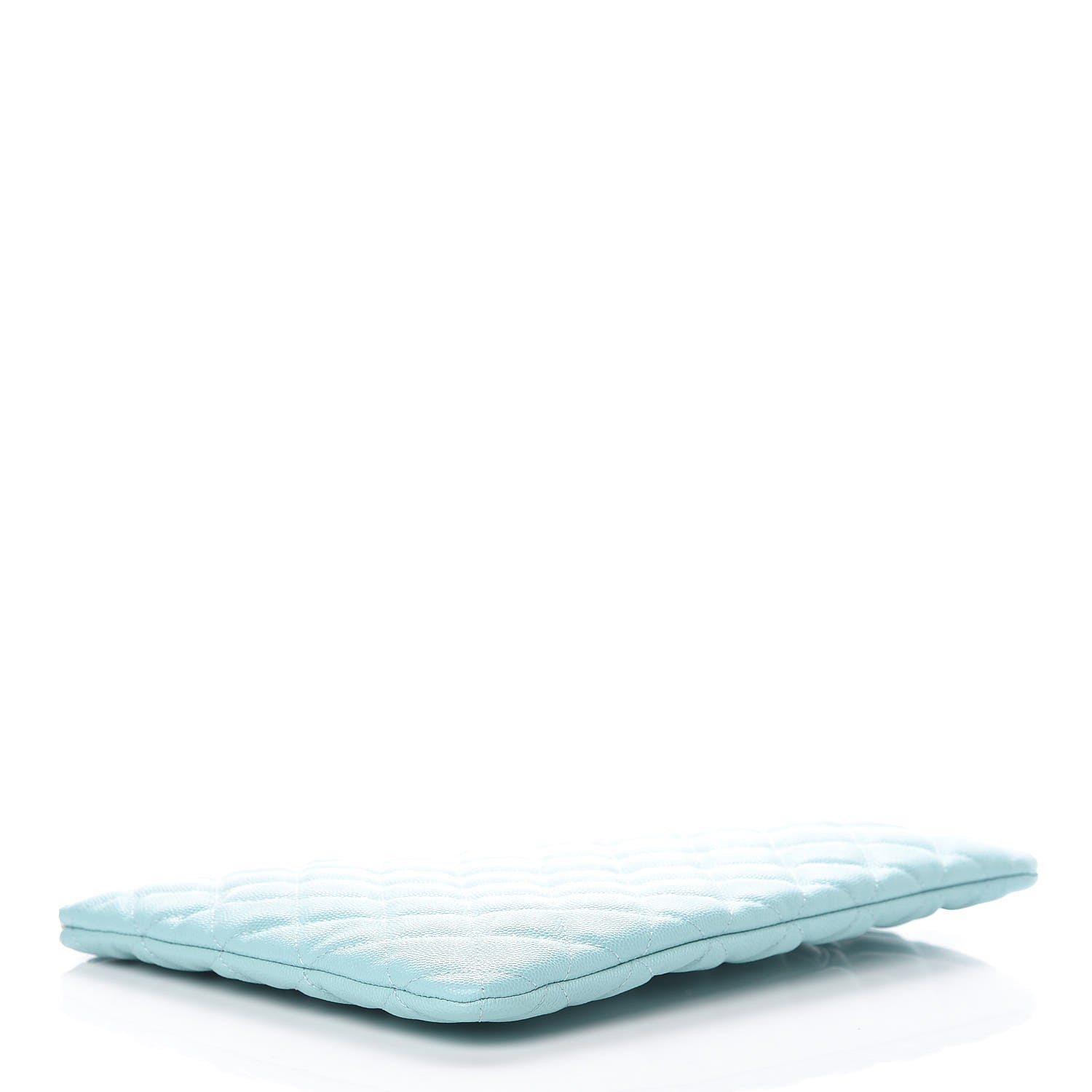 Chanel Caviar Quilted Medium Cosmetic Case Light Blue 4 of 8
