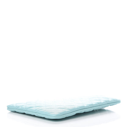 Chanel Caviar Quilted Medium Cosmetic Case Light Blue 4 of 8