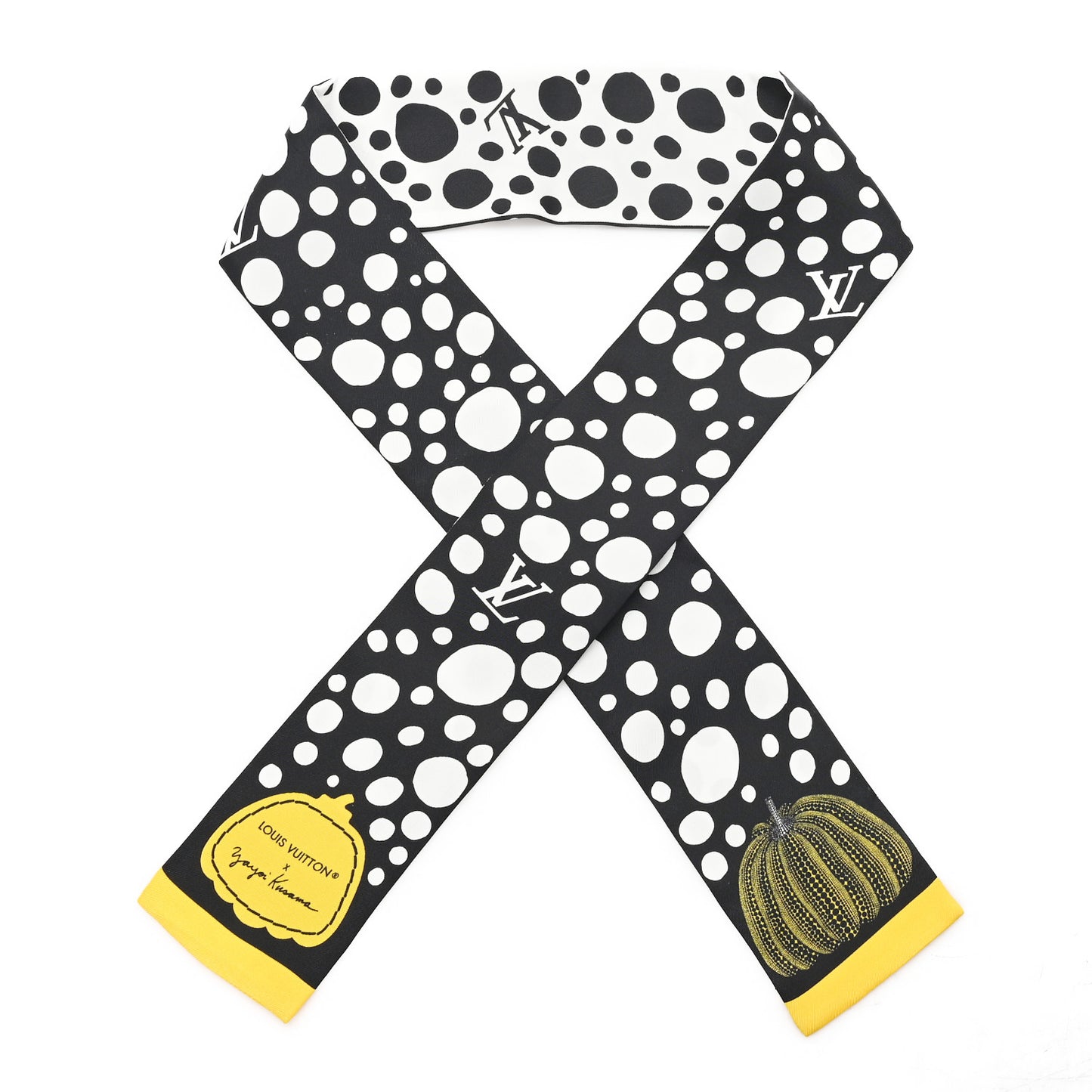 LV x YK Infinity Dots Bandeau Black Yellow White
