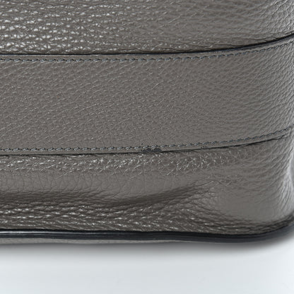 Tom Ford Grained Calfskin Soft Jennifer Saddle Bag Graphite 12 of 14