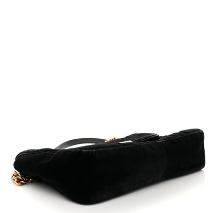 Gucci Velvet Matelasse Medium GG Marmont Shoulder Bag Black 4 of 12