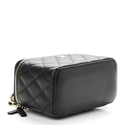 Chanel Caviar Quilted Small Vanity Case With Chain Black 4 of 11