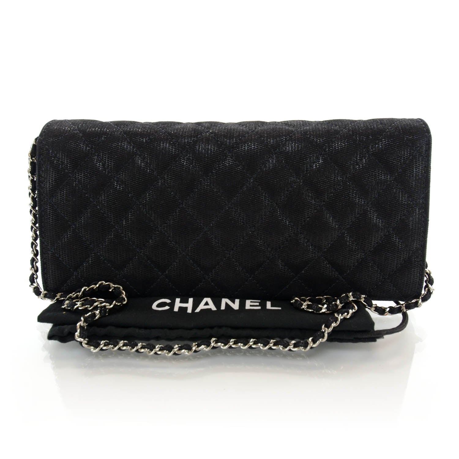 Chanel Woven Calfskin Clutch Bag Black 3 of 9