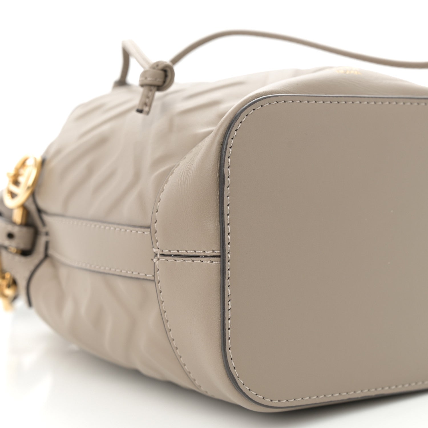 Fendi Vitello Liberty F is Fendi FF 1974 Embossed Mini Mon Tresor Bucket Bag Dove Grey 9 of 10