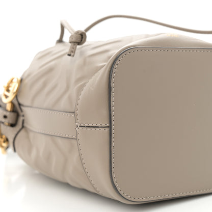 Fendi Vitello Liberty F is Fendi FF 1974 Embossed Mini Mon Tresor Bucket Bag Dove Grey 9 of 10
