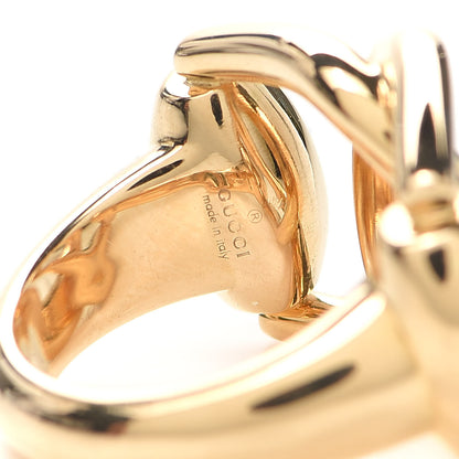 Gucci 18K Yellow Gold Double Horsebit Ring 55 7.25 5 of 6