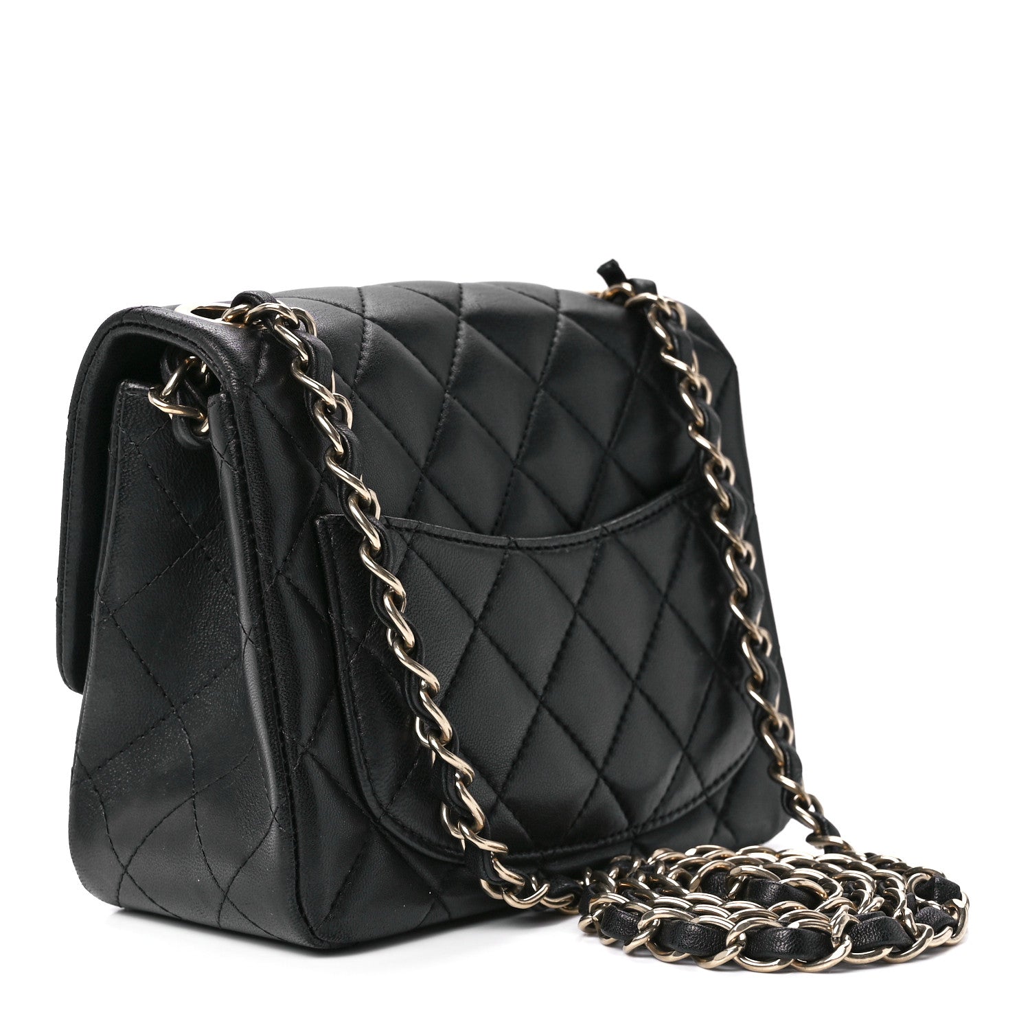 Chanel Lambskin Quilted Mini Square Flap Black 3 of 12