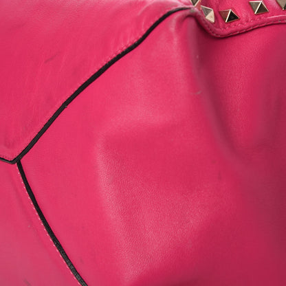 Valentino Garavani Nappa Medium Rockstud Soft Tote Pop Fuxia 20 of 23