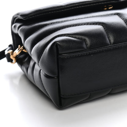 Saint Laurent Calfskin Y Quilted Monogram Toy Loulou Crossbody Bag Black 8 of 9