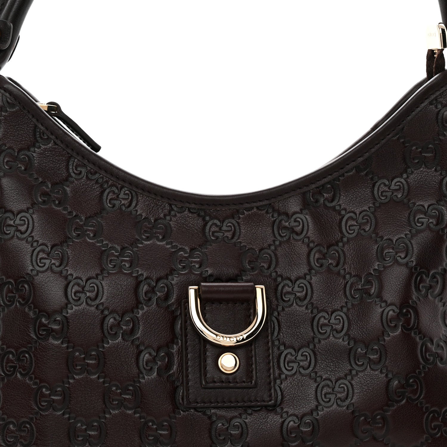 Gucci Guccissima Medium Abbey D Ring Hobo Chocolate 8 of 10