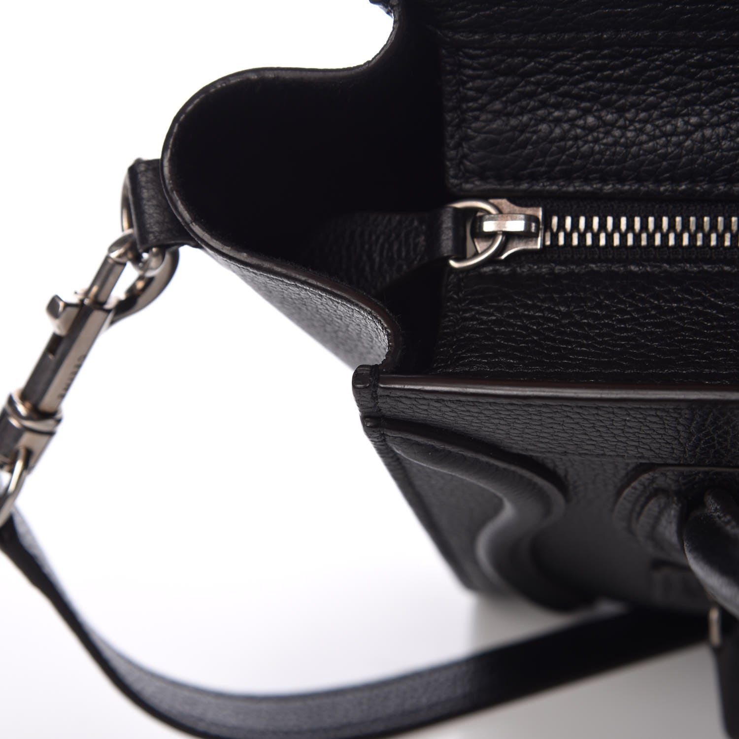 Celine Drummed Calfskin Nano Luggage Black 8 of 15
