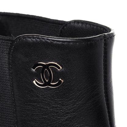 Chanel Calfskin Elastic Short Boots 39 Black 11 of 12
