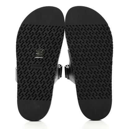 Hermes Calfskin Womens Chypre Sandals 40.5 Black 5 of 9