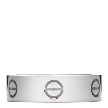 Cartier 18K White Gold 5.5mm LOVE Ring 59 8.75 1 of 4