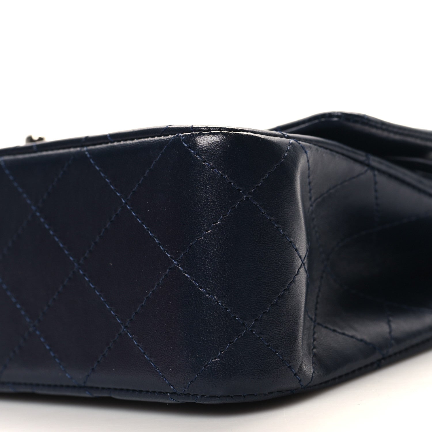 Chanel Lambskin Quilted Medium Double Flap Navy 10 of 10