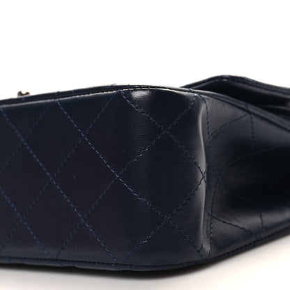 Chanel Lambskin Quilted Medium Double Flap Navy 10 of 10
