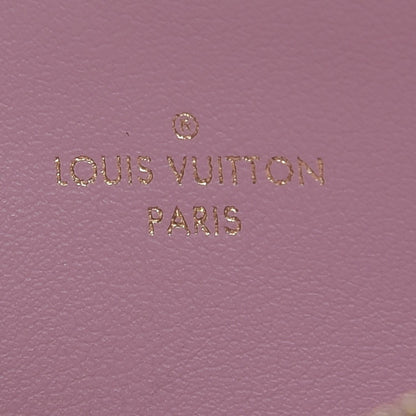 Louis Vuitton Monogram Felicie Chain Wallet Zippered Insert Rose Ballerine 5 of 5