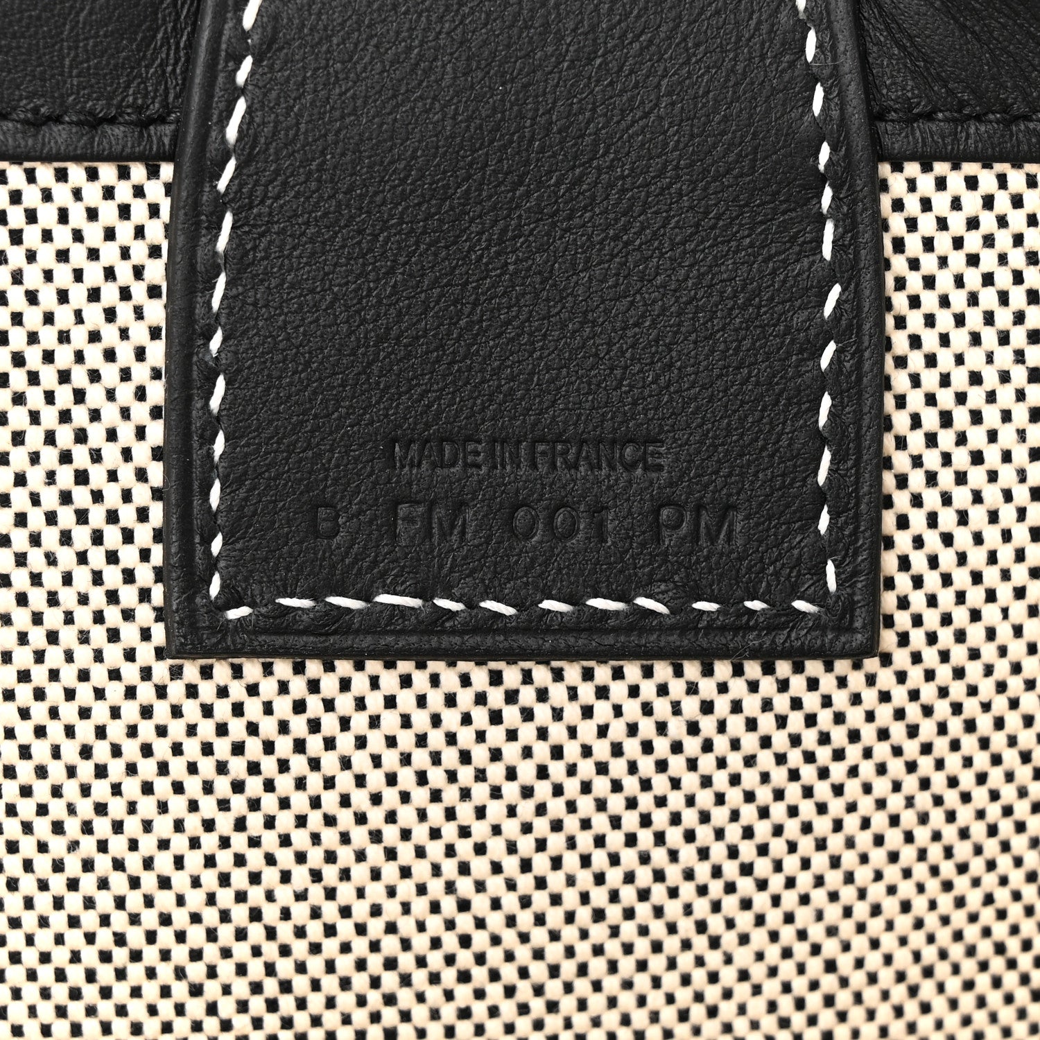 Hermes Military Toile Canvas Swift Steeple 25 Bag Ecru Black 8 of 12