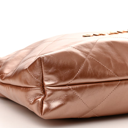 Chanel Metallic Calfskin Quilted Chanel 22 Pink 10 of 11