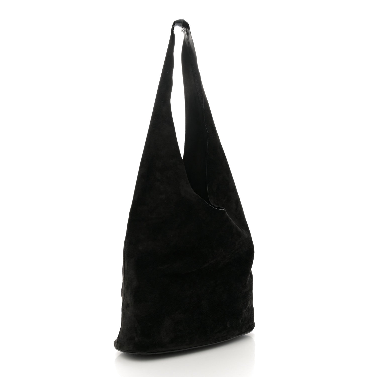 The Row Suede Bindle Bag Black 3 of 8