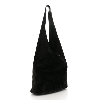 The Row Suede Bindle Bag Black 3 of 8
