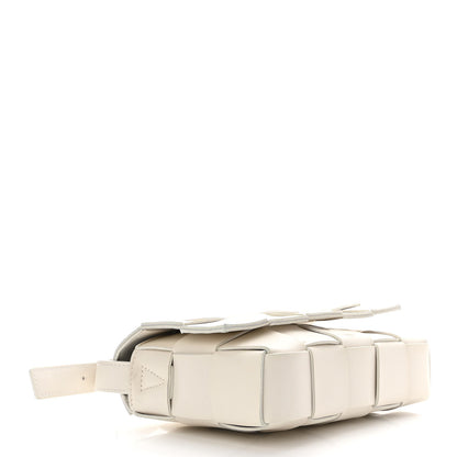 Bottega Veneta Lambskin Maxi Intrecciato Cassette Crossbody Bag White 4 of 10