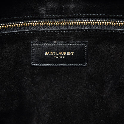 Saint Laurent Smooth Calfskin Classic Duffle 6 Bag Black 7 of 11