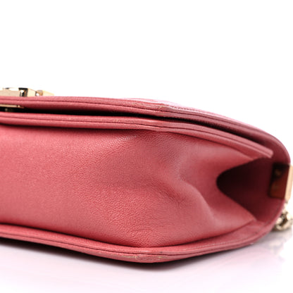 Chanel Caviar Chevron Quilted Medium Boy Flap Pink 9 of 11