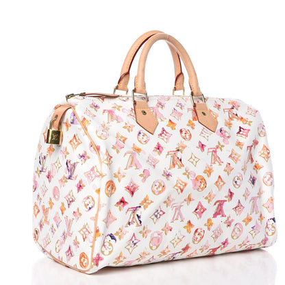 Louis Vuitton Watercolor Aquarelle Speedy 35 White 3 of 13