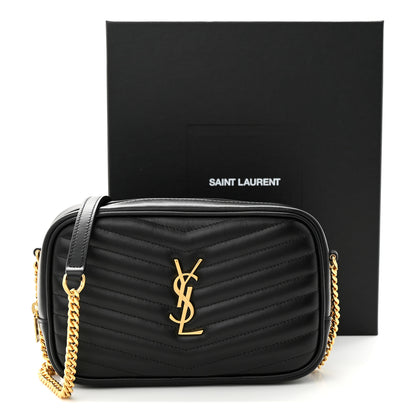 Saint Laurent Calfskin Matelasse Monogram Mini Lou Camera Bag Black 11 of 11