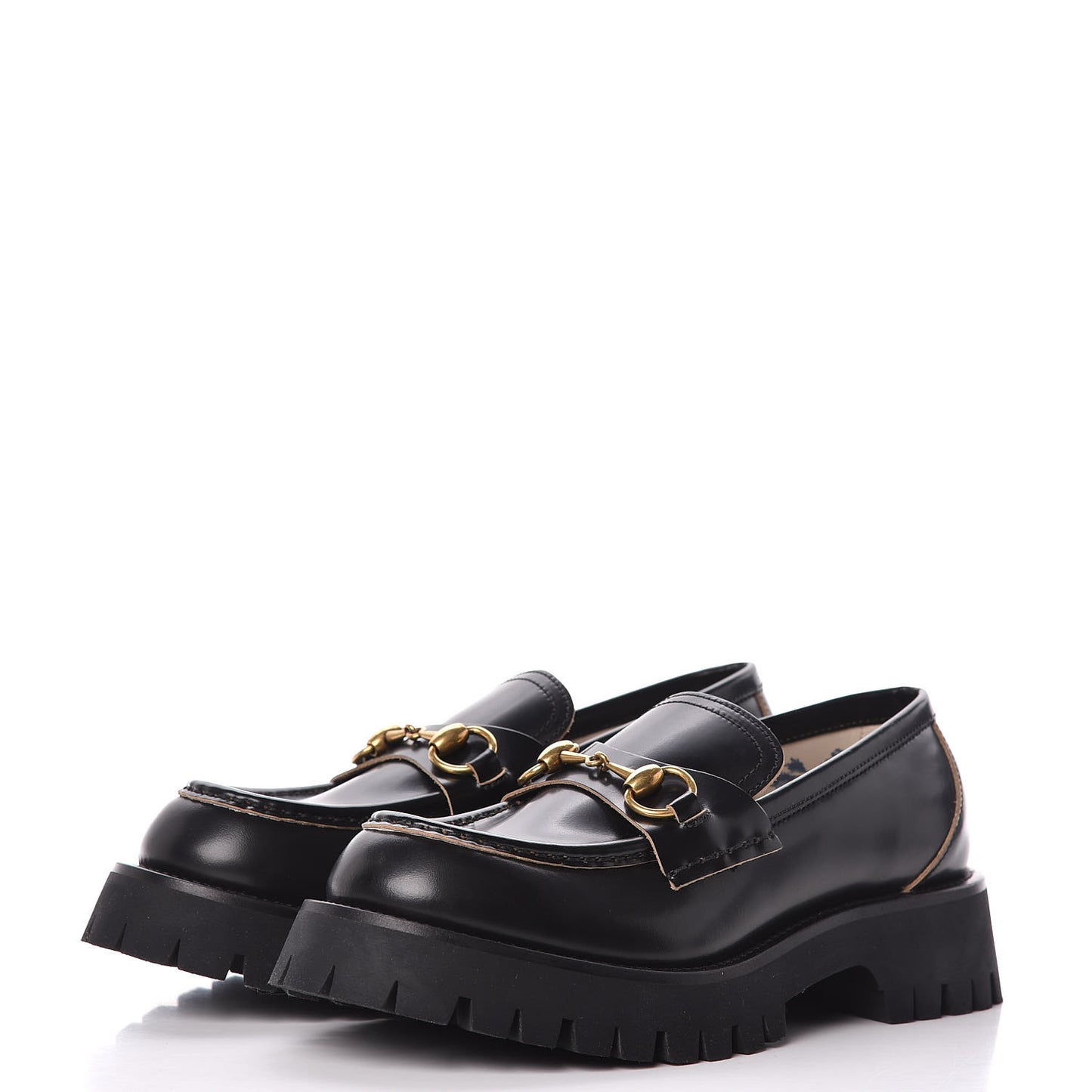 Cordovan Lux Womens Harald Horsebit 25mm Platform Loafers 38.5 Black