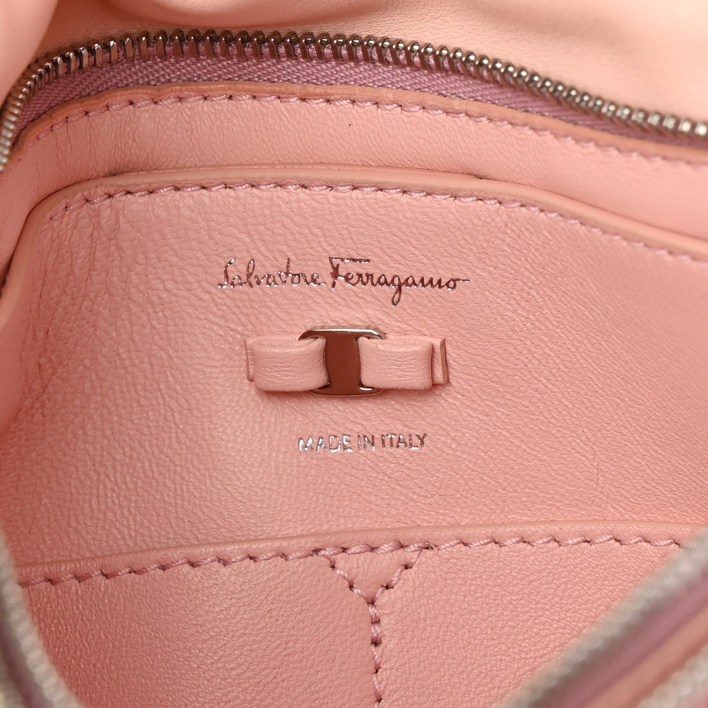 Calfskin Small Viva Bow Shoulder Bag Nylund Pink