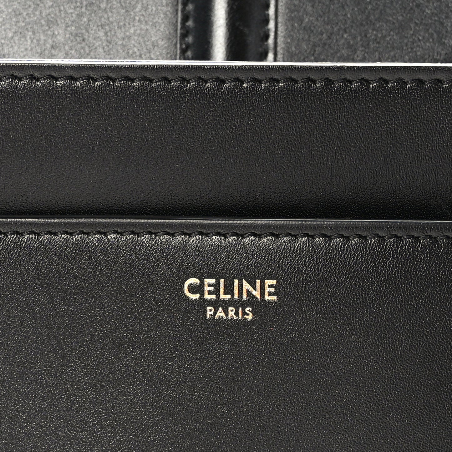 Satinated Calfskin Medium 16 Top Handle Bag Black