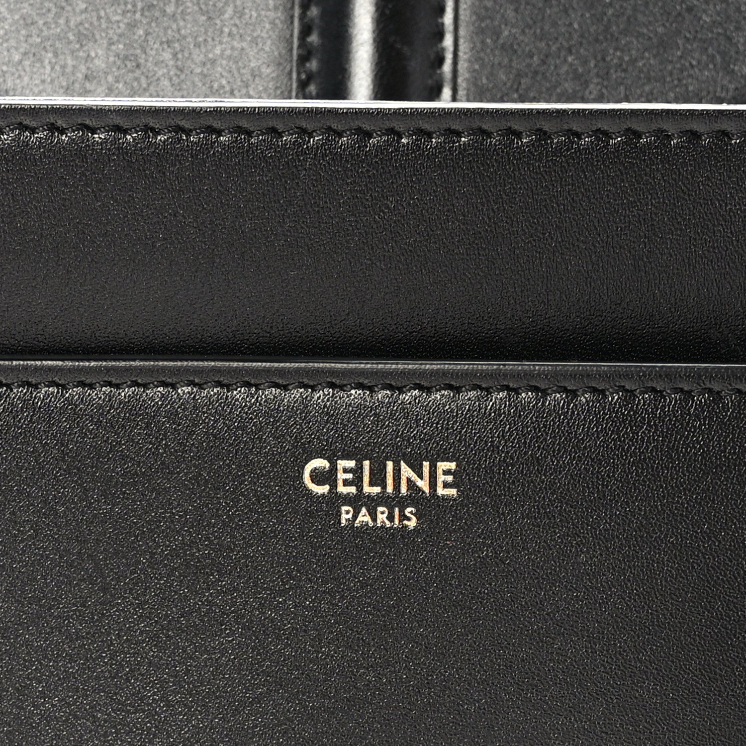 Celine Satinated Calfskin Medium 16 Top Handle Bag Black 8 of 10