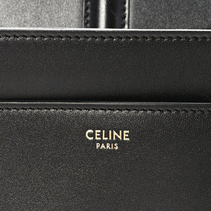 Celine Satinated Calfskin Medium 16 Top Handle Bag Black 8 of 10