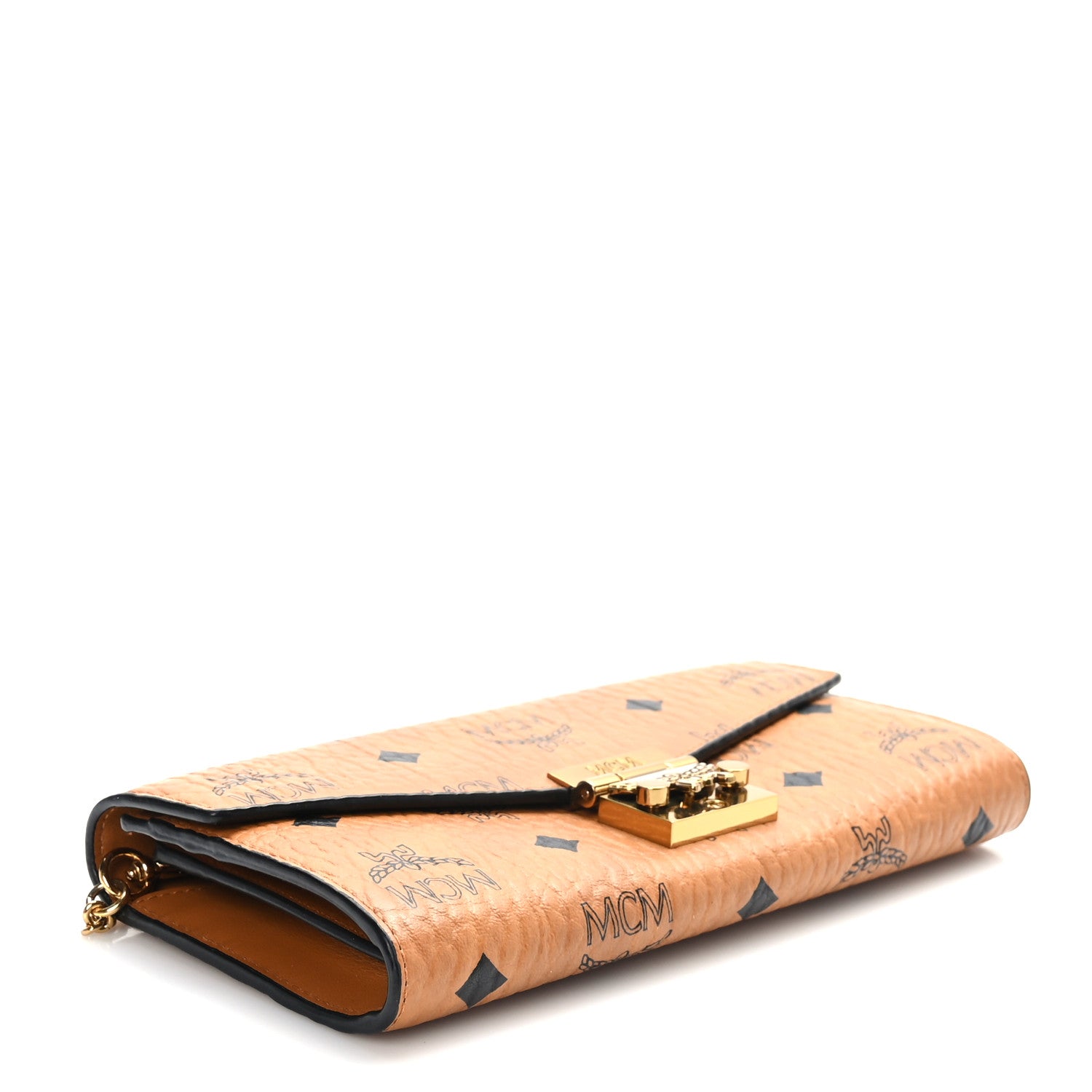 MCM Visetos Large Patricia Wallet On Chain Cognac 4 of 9