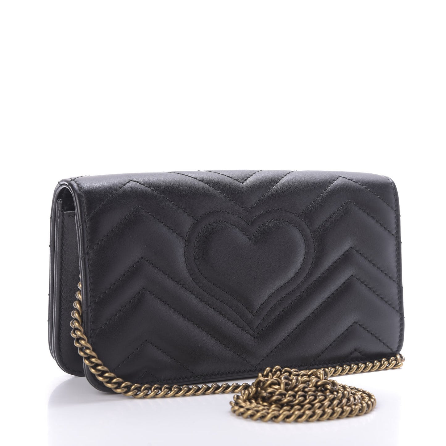 Calfskin Matelasse GG Marmont Mini Bag Black