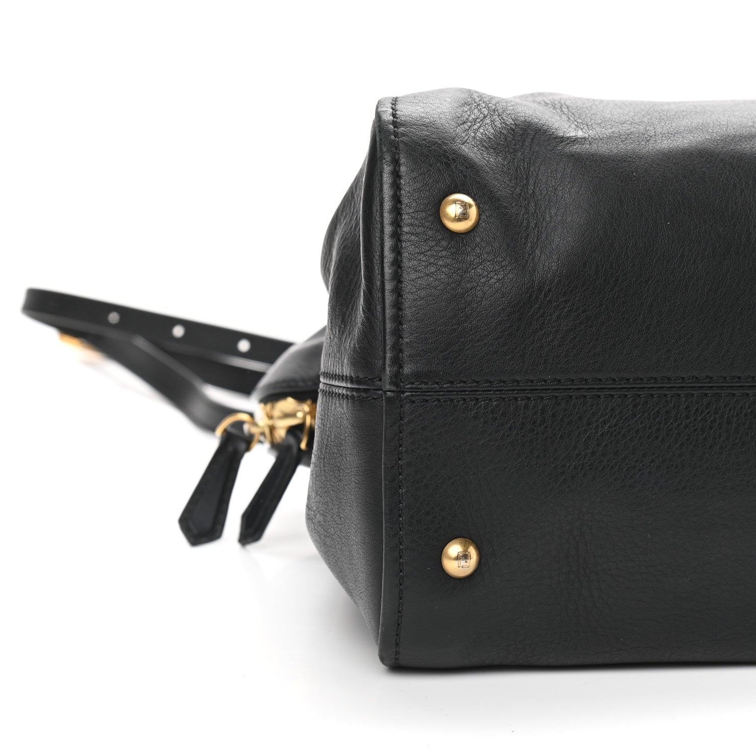 Fendi Vitello Dolce Marmol Large Chameleon Tote Black 8 of 9