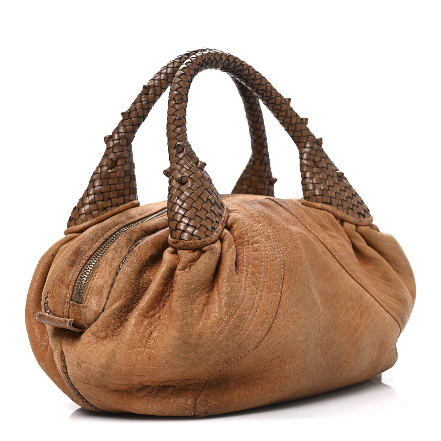 Fendi Nappa Nuvolata Spy Bowler Naturale Oro 3 of 12