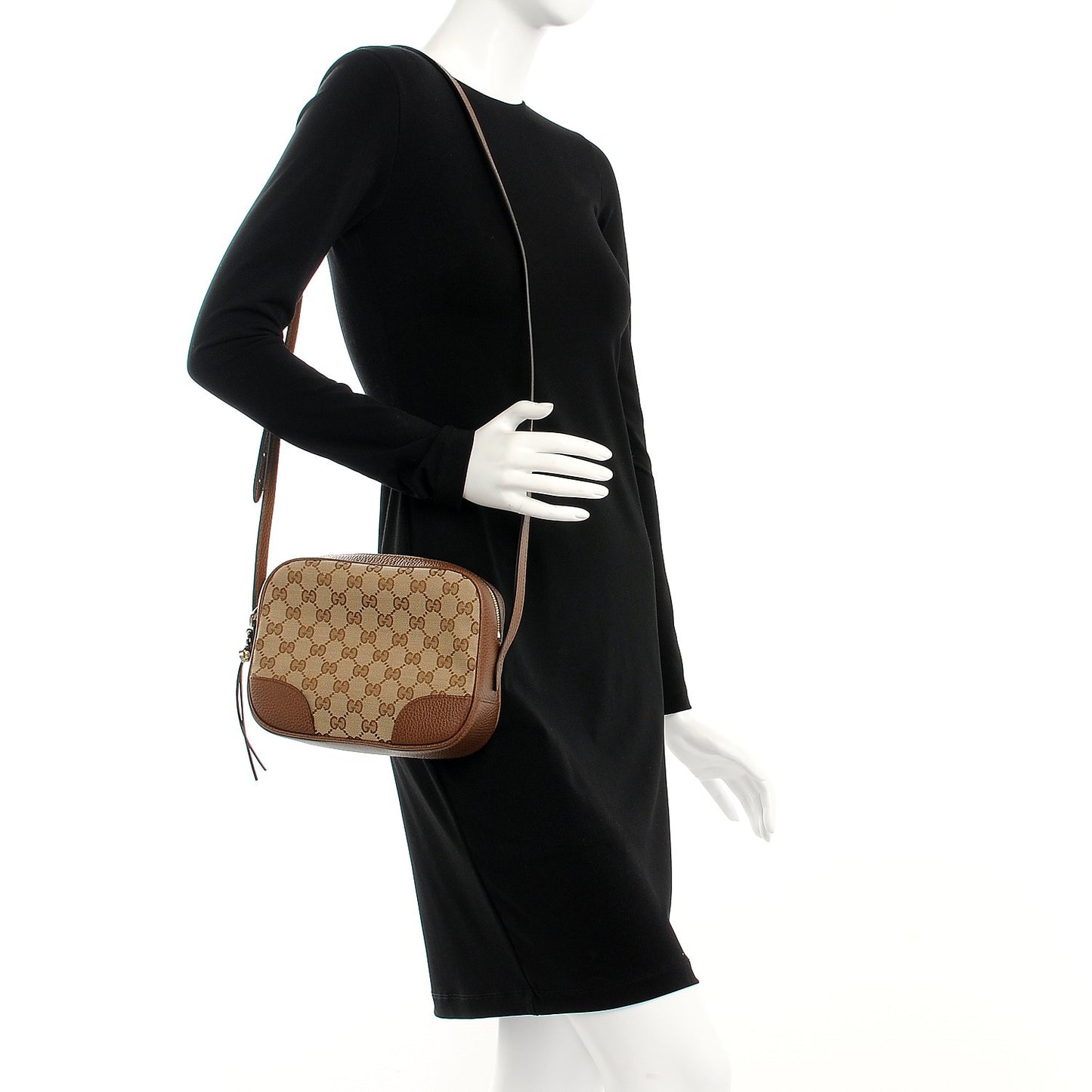 Monogram Mini Bree Messenger Bag Beige Tabacco