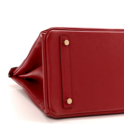Hermes Epsom Birkin 30 Rouge Casaque 9 of 13