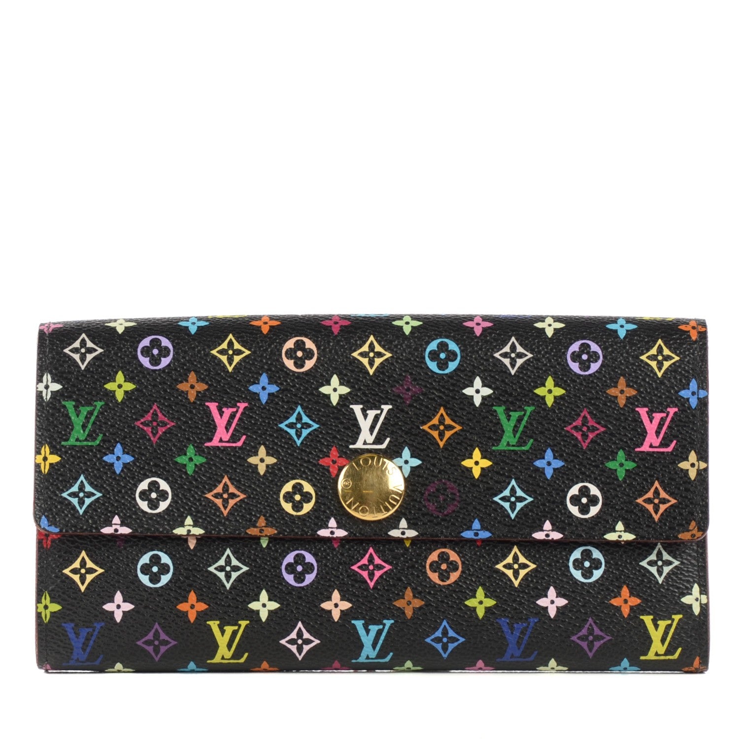 Louis Vuitton Monogram Multicolor Sarah Wallet Black Grenade 1 of 7