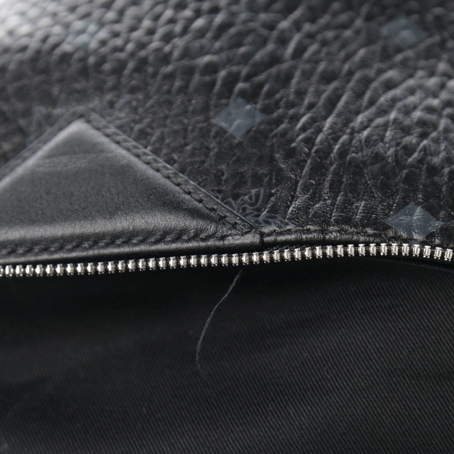 Metallic Visetos Striped Medium Duke Backpack Silver Black