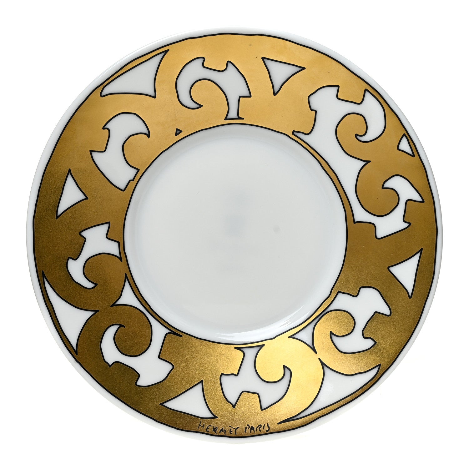 Hermes Porcelain Balcon du Guadalquivir Tea Cup And Saucer Gold 5 of 7