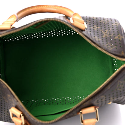Louis Vuitton Monogram Perforated Speedy 30 Green 5 of 15