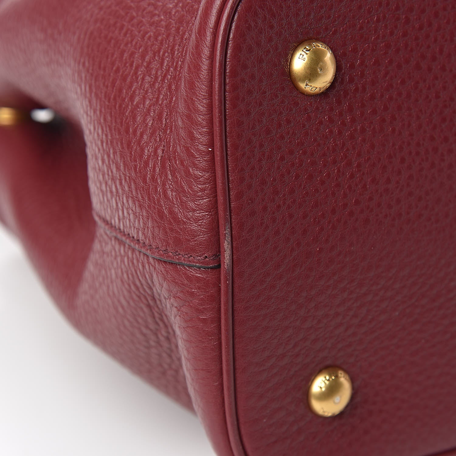 Prada Vitello Phenix Tote Cherry 11 of 13