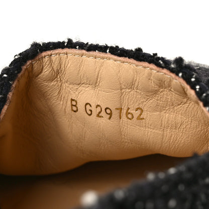 Chanel Metallic Lambskin Tweed CC Espadrilles 37 Black Silver 8 of 9