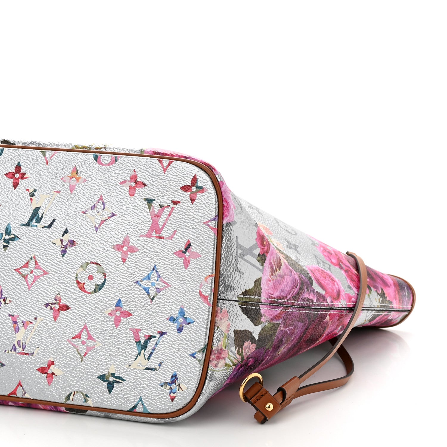 Louis Vuitton Metallic Monogram LV Garden Neverfull MM Silver