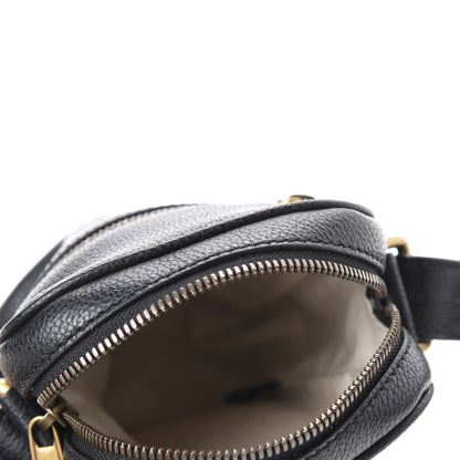 Gucci Grained Calfskin Mini Logo Messenger Bag Black 5 of 10
